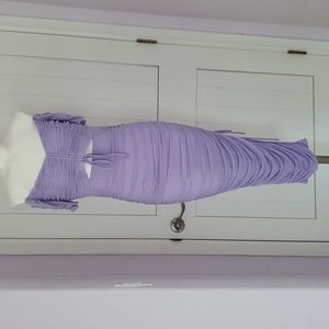 Lavender mesh dress.